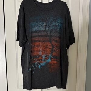 Apt. 9 Charcoal Tee with Abstract Tree Design